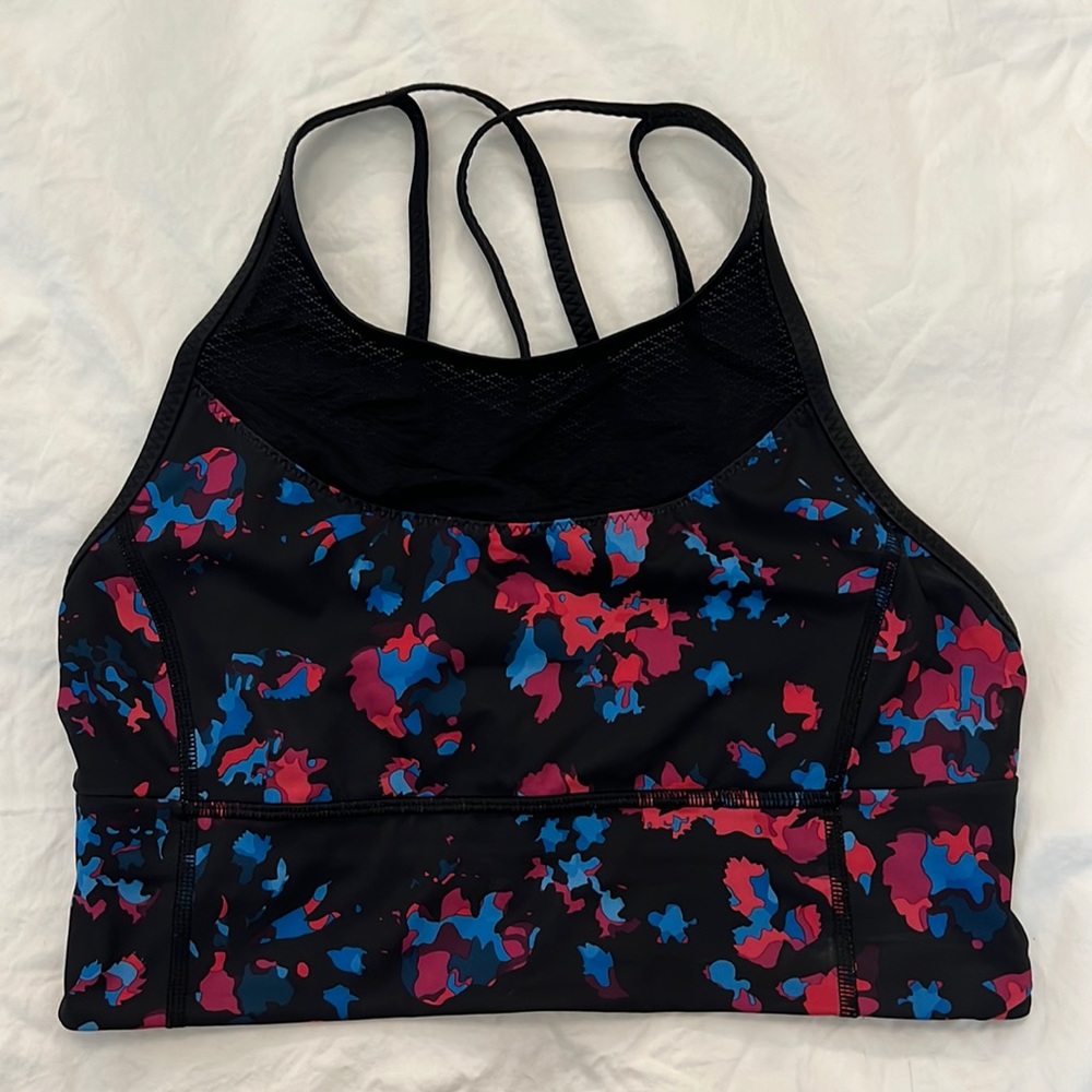 Lululemon Clip In Long Line Bra Dandy Digie Multi Luxtreme